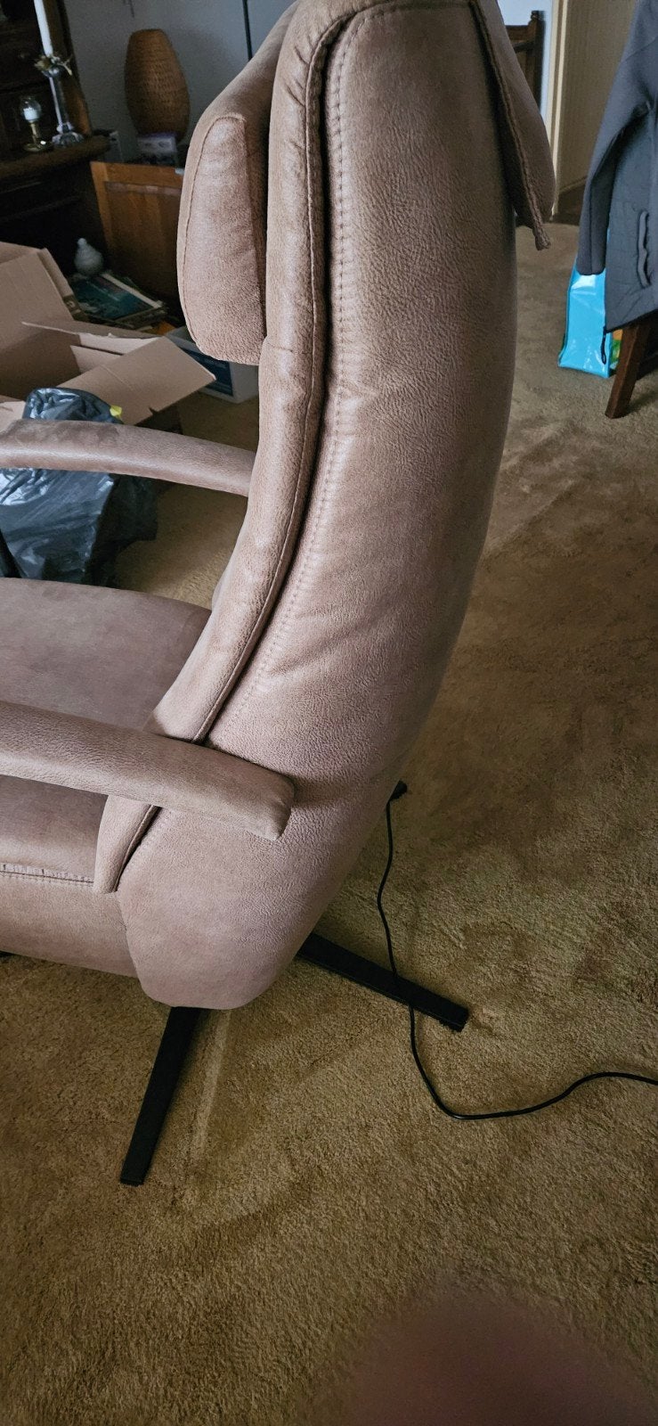 Relaxfauteuil leder prominent M, Ophalen, Overige kleuren, Leer, Zo goed als nieuw