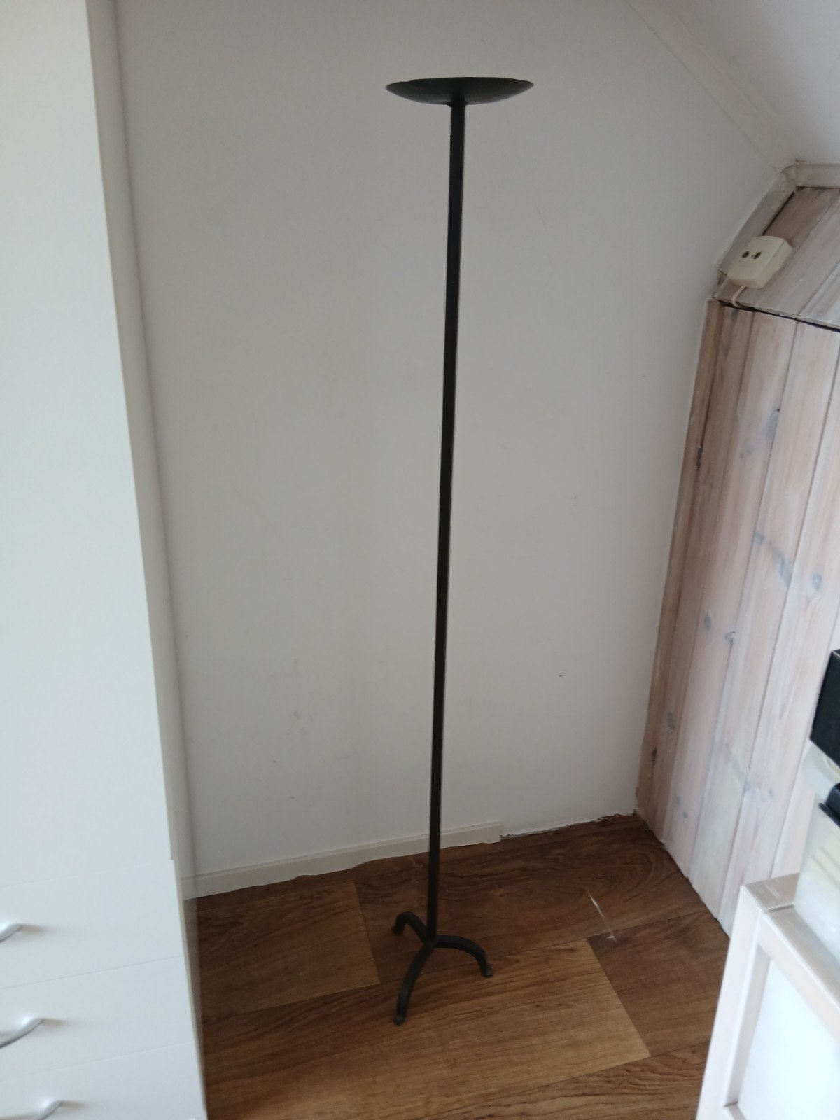 Staande kandelaar, 140 cm hoog, Ophalen, Zwart, Zo goed als nieuw, Metaal