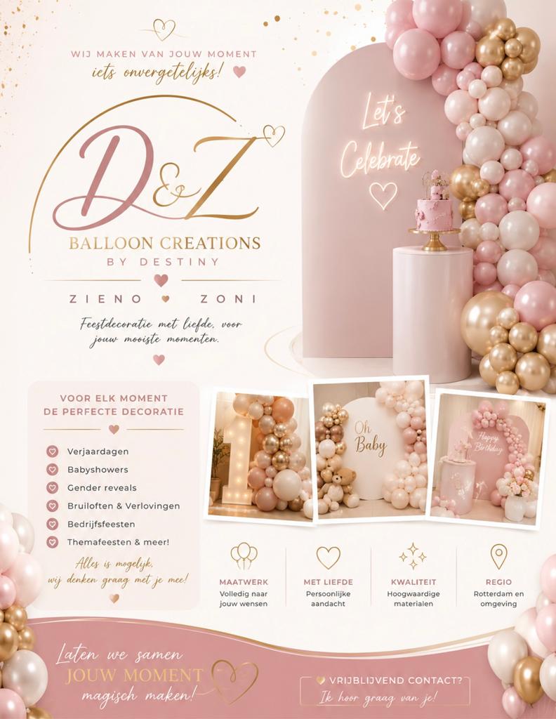 Feest decoratie voor elke gelegenheid op maat gemaakt, Ophalen of Verzenden, Zo goed als nieuw, Geboorte of Huwelijk