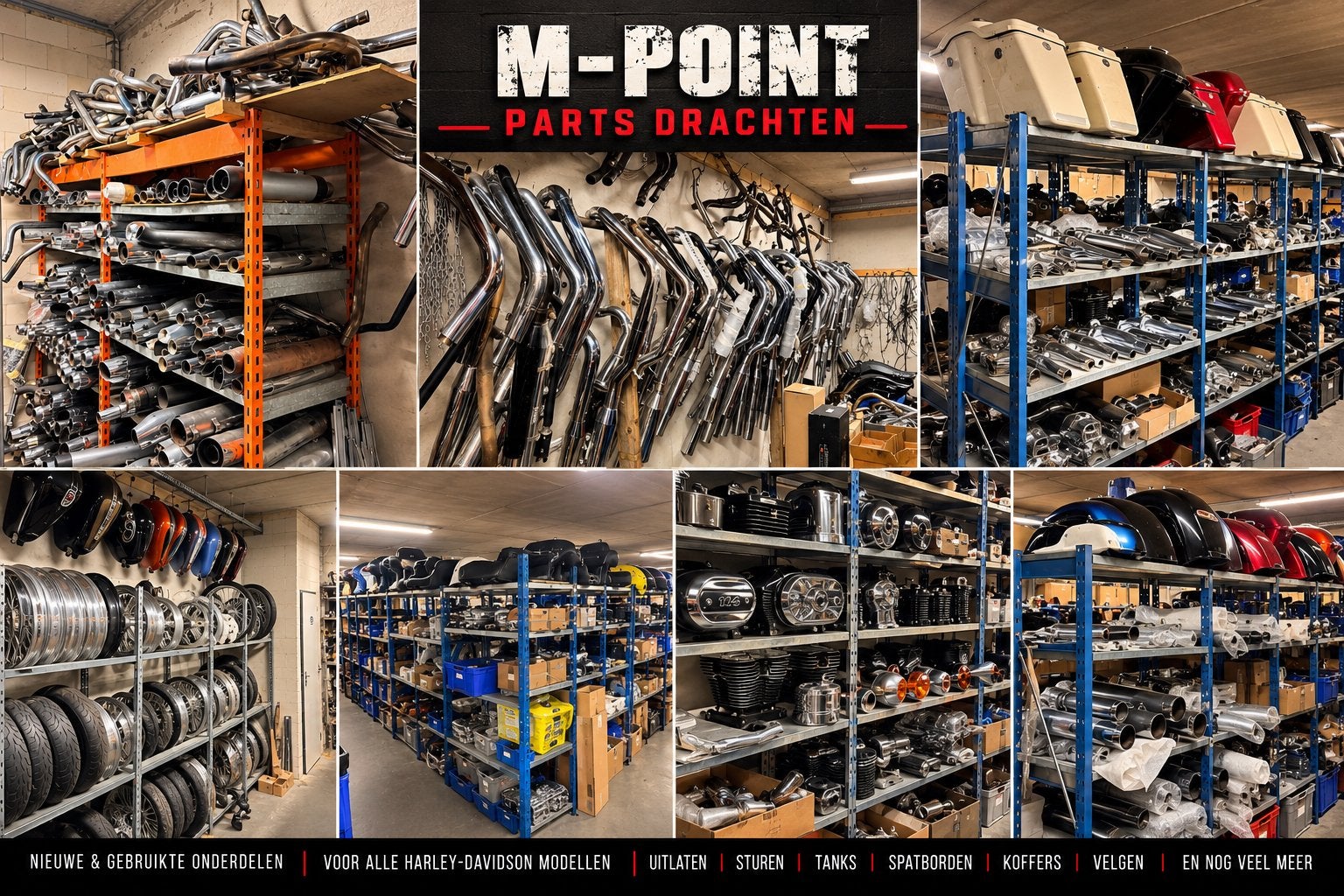 M-POINT PARTS DRACHTEN – HARLEY-DAVIDSON ONDERDELEN, Motoren, Ophalen of Verzenden