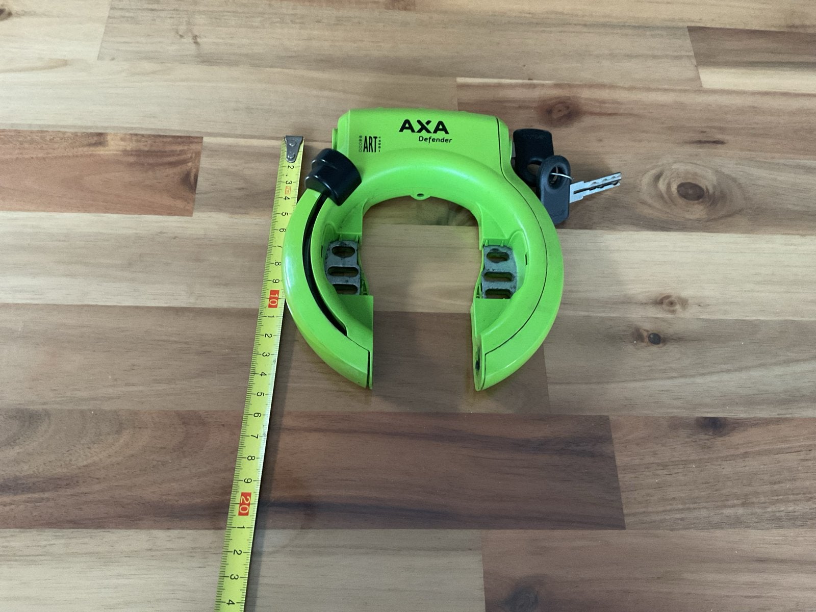 AXA Defender Ringslot - Groen, inclusief 2 sleutels, Verzenden, Gebruikt, Ringslot