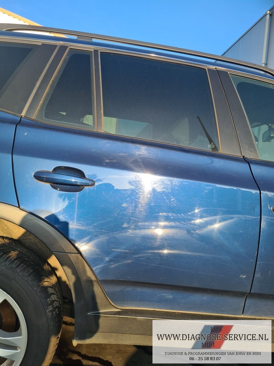BMW X3 E83 rechts achter deur portier blauw, Auto-onderdelen, Ophalen, Gebruikt, -, Deur