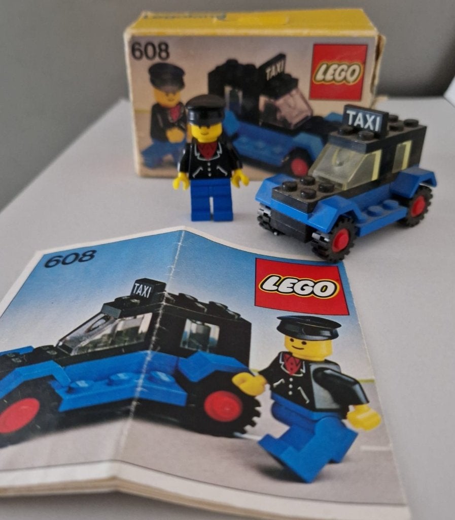 Lego 608 uit 1979 met zeldzaam DOOSJE, Kinderen en Baby's, Speelgoed | Duplo en Lego, Compleet, Gebruikt, Lego, Ophalen of Verzenden