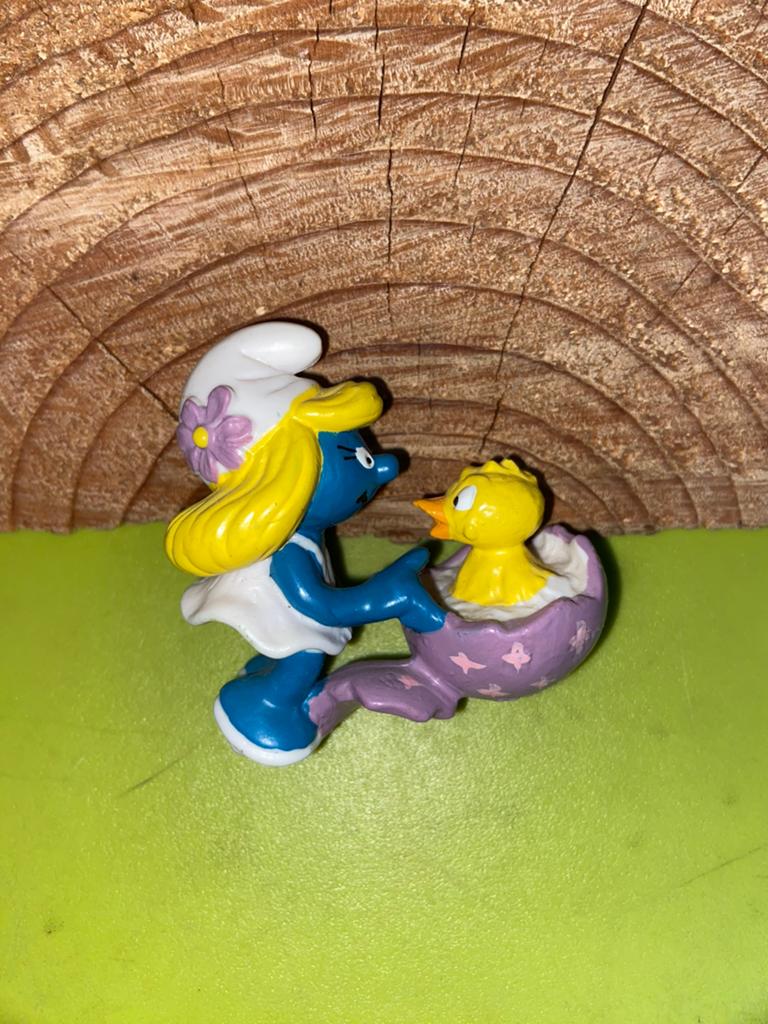 Smurfen smurf met kuiken, Verzamelen, Smurfen, Ophalen of Verzenden, Zo goed als nieuw, Verschillende Smurfen
