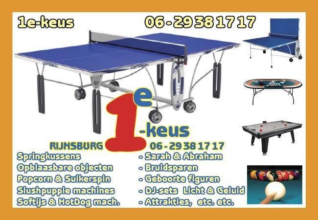 Wedstrijd TAFELTENNISTAFELS goedkoop huren compleet, outdoor, Ophalen, Zo goed als nieuw, Overige