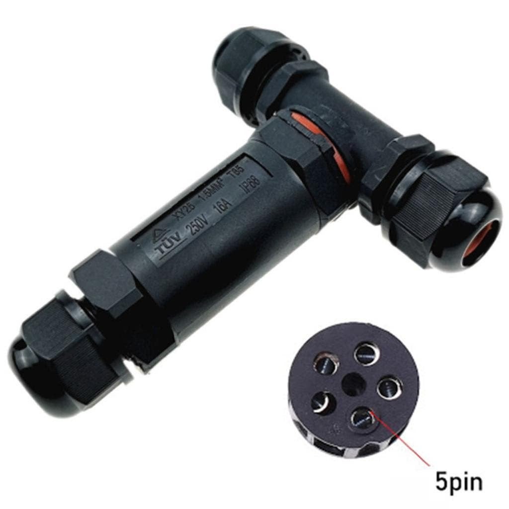5 PIN T-VORM WATERPROOF CONNECTOR IP68, Huis en Inrichting, Lampen | Losse lampen, Ophalen of Verzenden