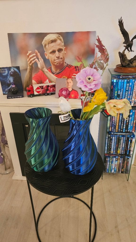 Intratuin 3D Vaas Singapore! Blauw/Groen! NIEUW!, Huis en Inrichting, Woonaccessoires | Vazen, Ophalen of Verzenden, Nieuw, Blauw