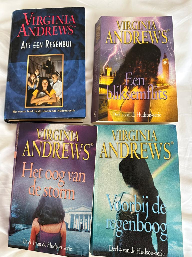 Virginia Andrews 4 boeken serie Hudson serie, Ophalen, Gelezen, Nederland