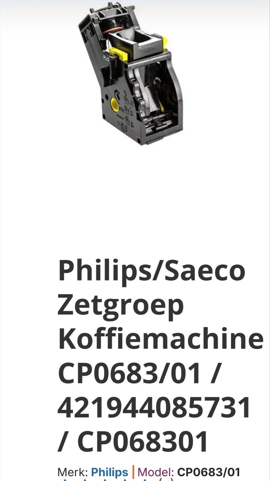 Zetgroep CP0683 voor  koffiemachine, Saeco, Saeco, Nieuw, Ophalen of Verzenden