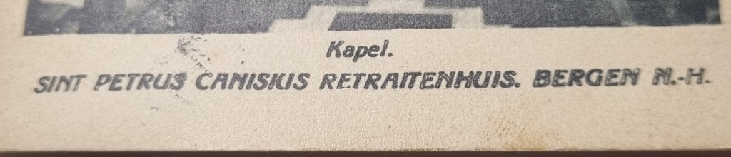 *** 1929 ***  BERGEN Kapel Petrus Canisius Retraitenhuis, Ophalen of Verzenden, 1920 tot 1940, Gelopen, Noord-Holland
