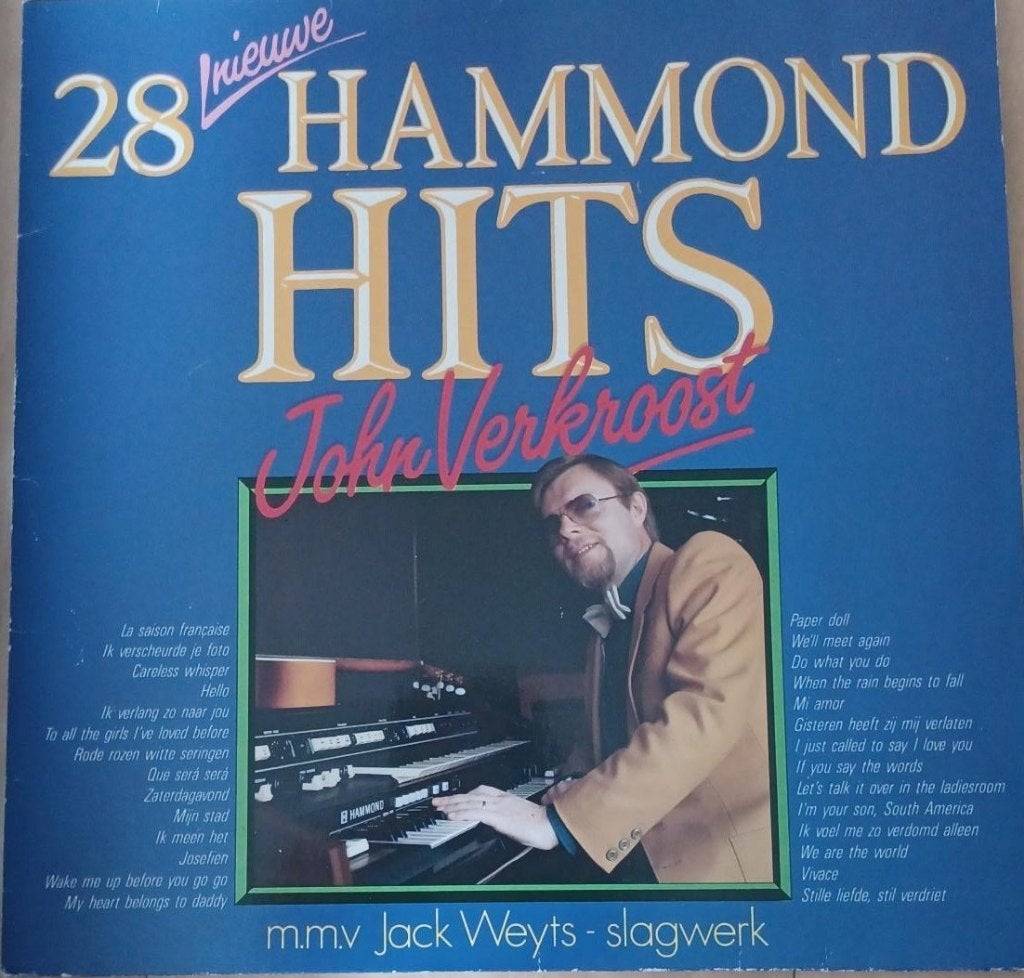 LP - 28 Nieuwe Hammond Hits - John Verkroost, Ophalen of Verzenden, Zo goed als nieuw, 12 inch