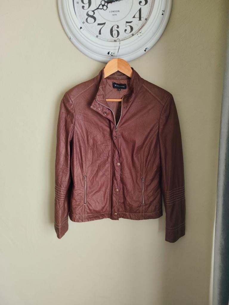 Witteveen bruin kort jasje 38, Ophalen of Verzenden, Zo goed als nieuw, Maat 38/40 (M), Bruin