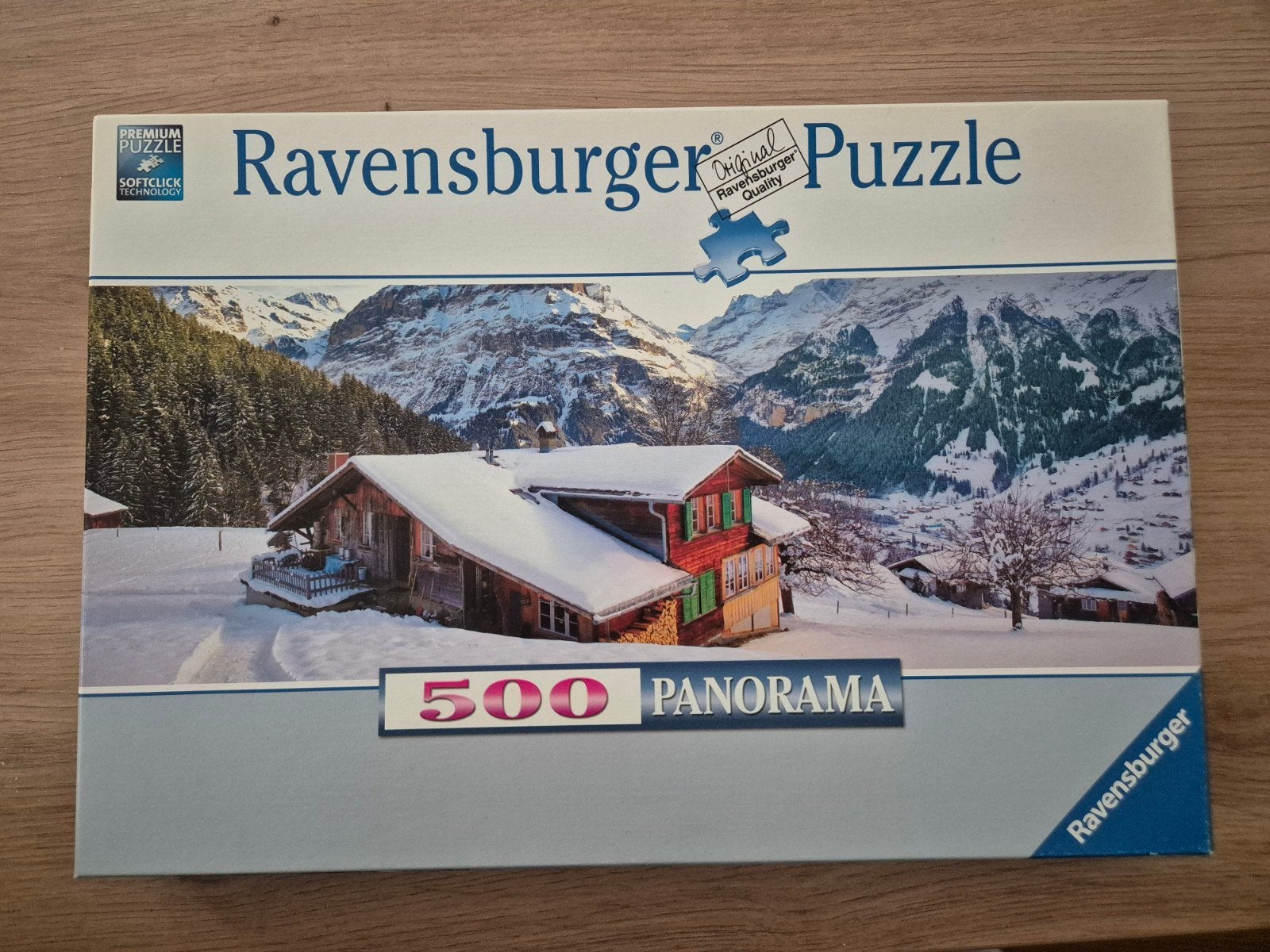 Ravensburger Panorama Legpuzzel 500 stukjes - Alpenchalet, Hobby en Vrije tijd, Denksport en Puzzels, Ophalen of Verzenden, 500 t/m 1500 stukjes