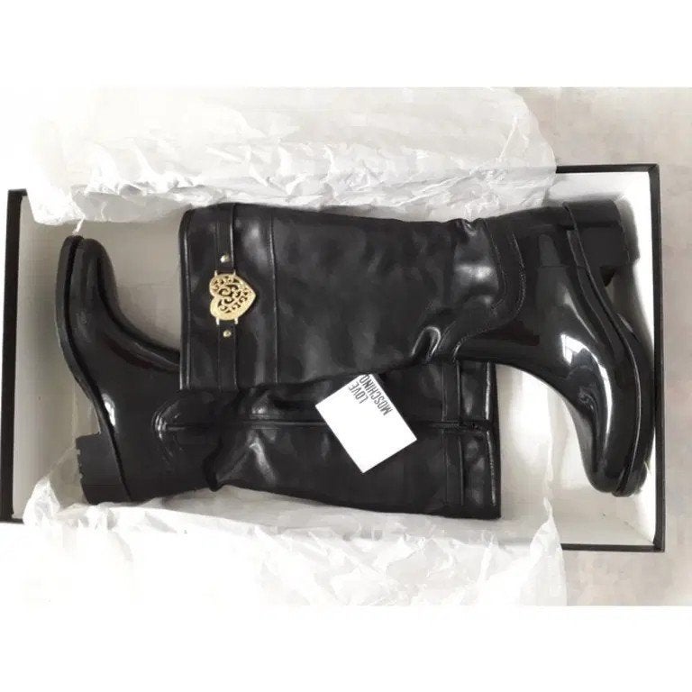Love Moschino. Zwarte hoge laarzen. Nieuwstaat., Kleding | Dames, Hoge laarzen, Zwart, Zo goed als nieuw, Moschino