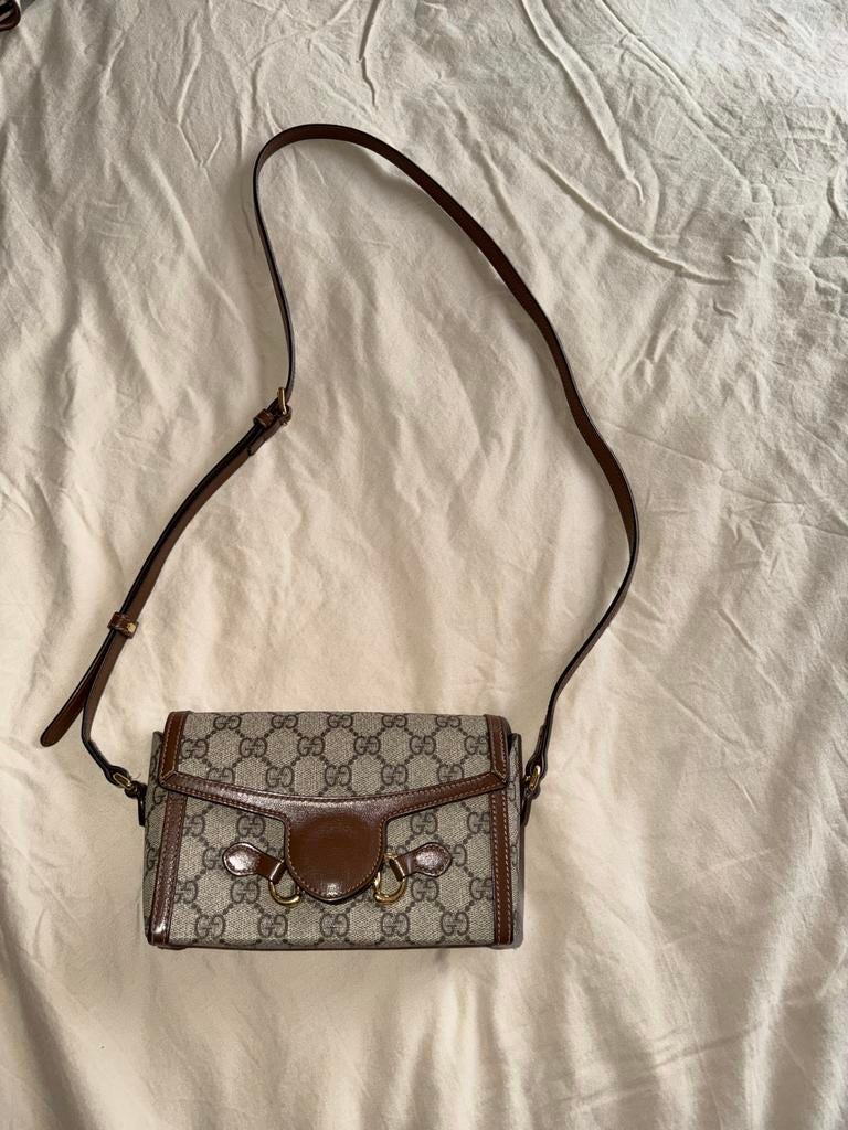 Gucci schoudertasje, Sieraden, Tassen en Uiterlijk, Tassen | Damestassen, Ophalen of Verzenden, Gebruikt, Bruin, Schoudertasje