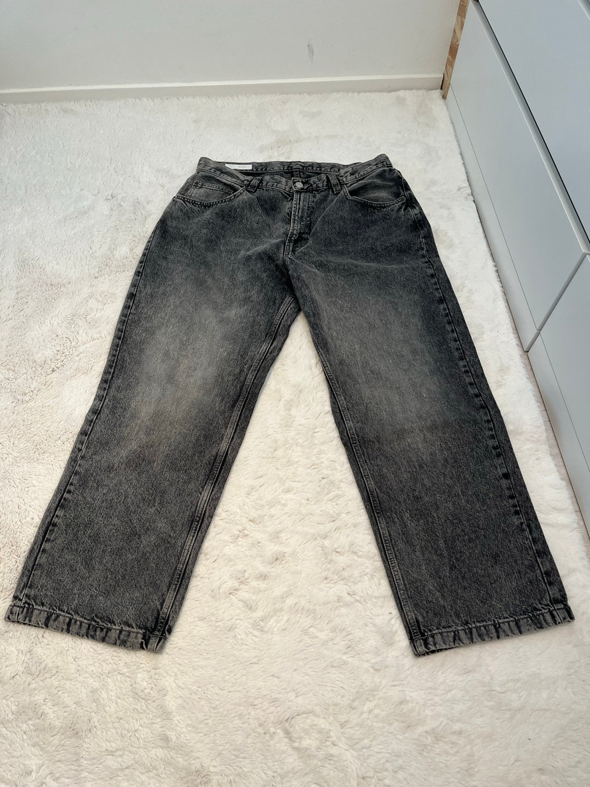 Zara heren jeans W36/L36 - Zwart/Grijs, Ophalen of Verzenden, Gedragen, Zwart, W36 - W38 (confectie 52/54)