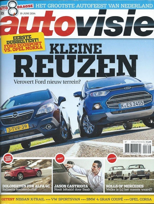 Autovisie 13 2014 : BMW 428i - Ford Ecosport - Opel Mokka, Boeken, Ophalen of Verzenden, Gelezen, Algemeen
