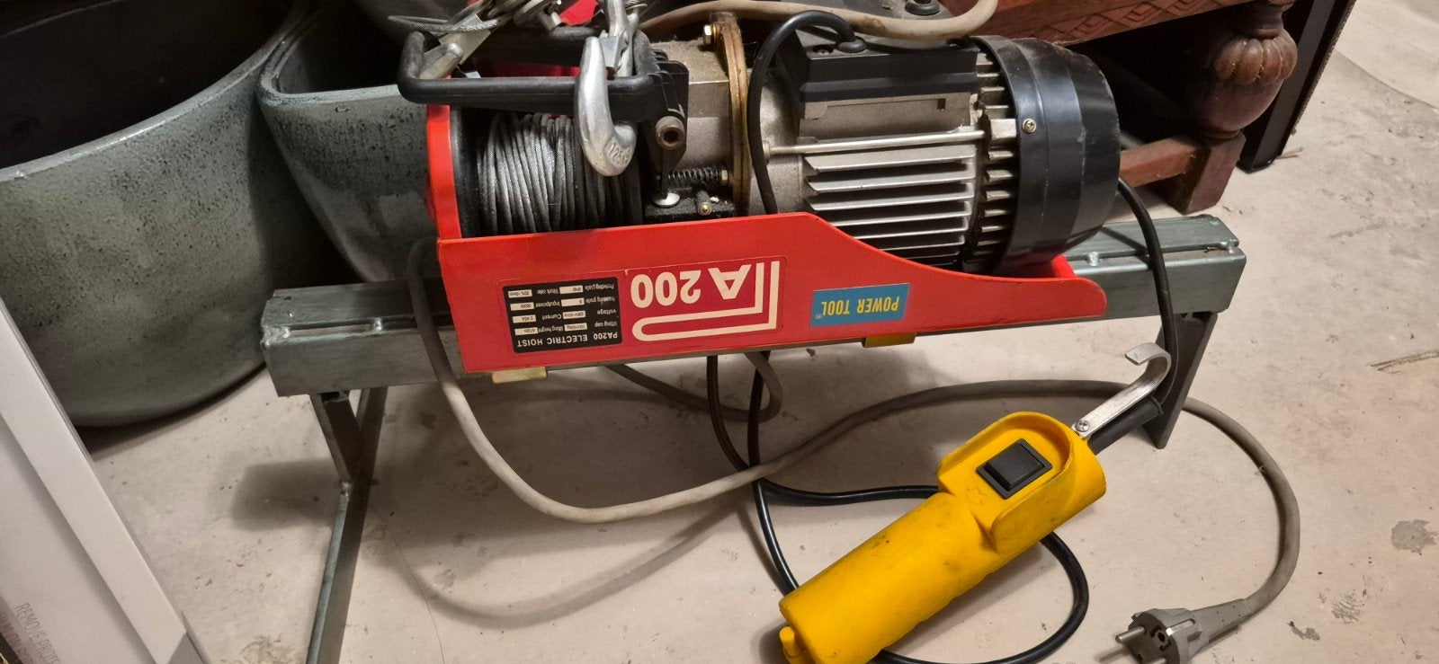 Power Tool PA200 Elektrische Takel - 100/200 kg Hefvermogen, Ophalen