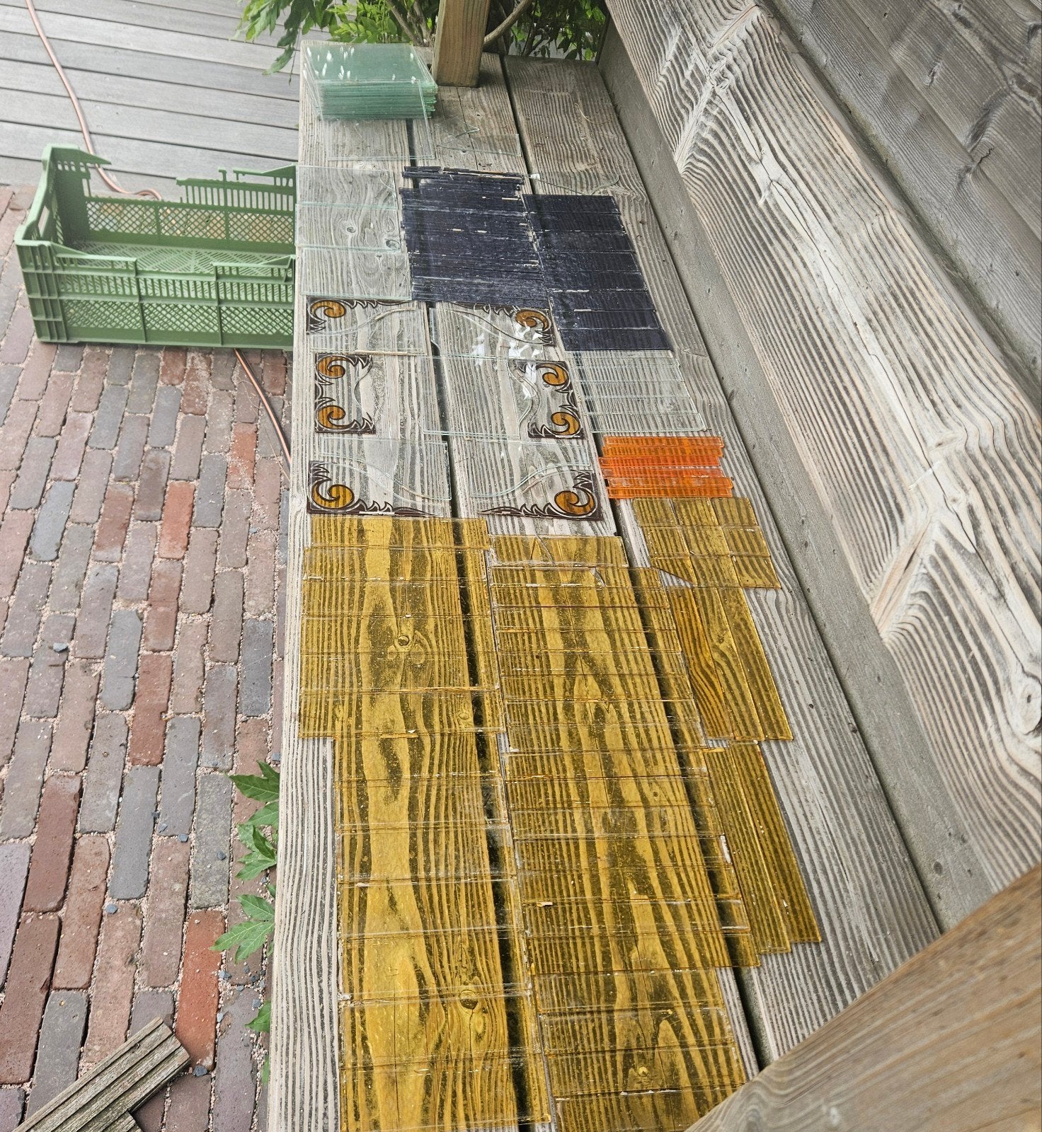 Verschillende soorten glas uit glas in lood, Doe-het-zelf en Verbouw, Glas en Ramen, Ophalen, Gebruikt, Minder dan 80 cm, Overige typen