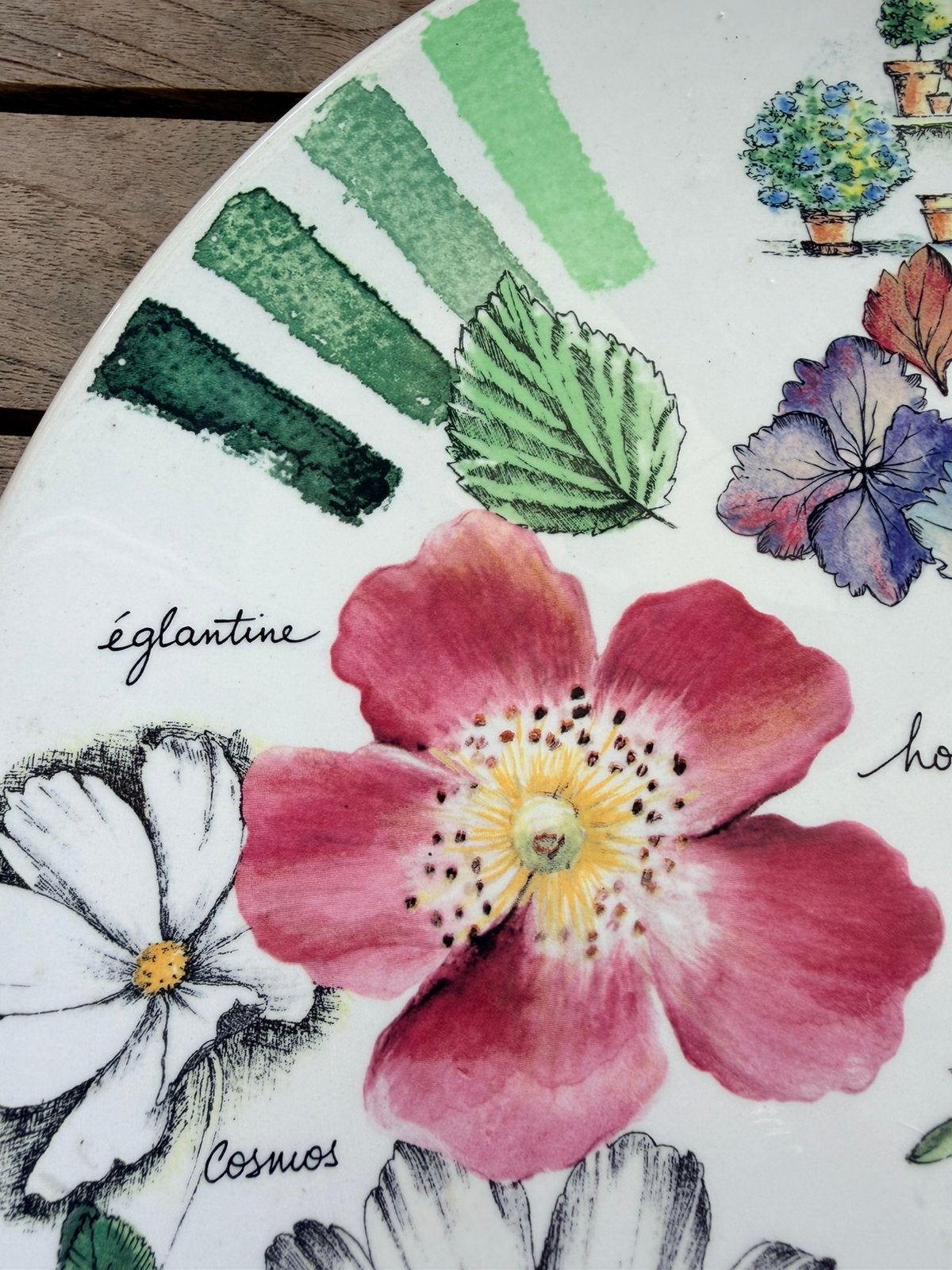 Gien COULEURS DU TEMPS ronde taartschaal, Huis en Inrichting, Keuken | Servies, Ophalen of Verzenden, Overige stijlen, Aardewerk