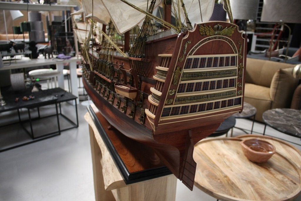 Prachtig groot modelschip H.M.S. Victory 1805 (190 cm !!!), Ophalen, Zo goed als nieuw