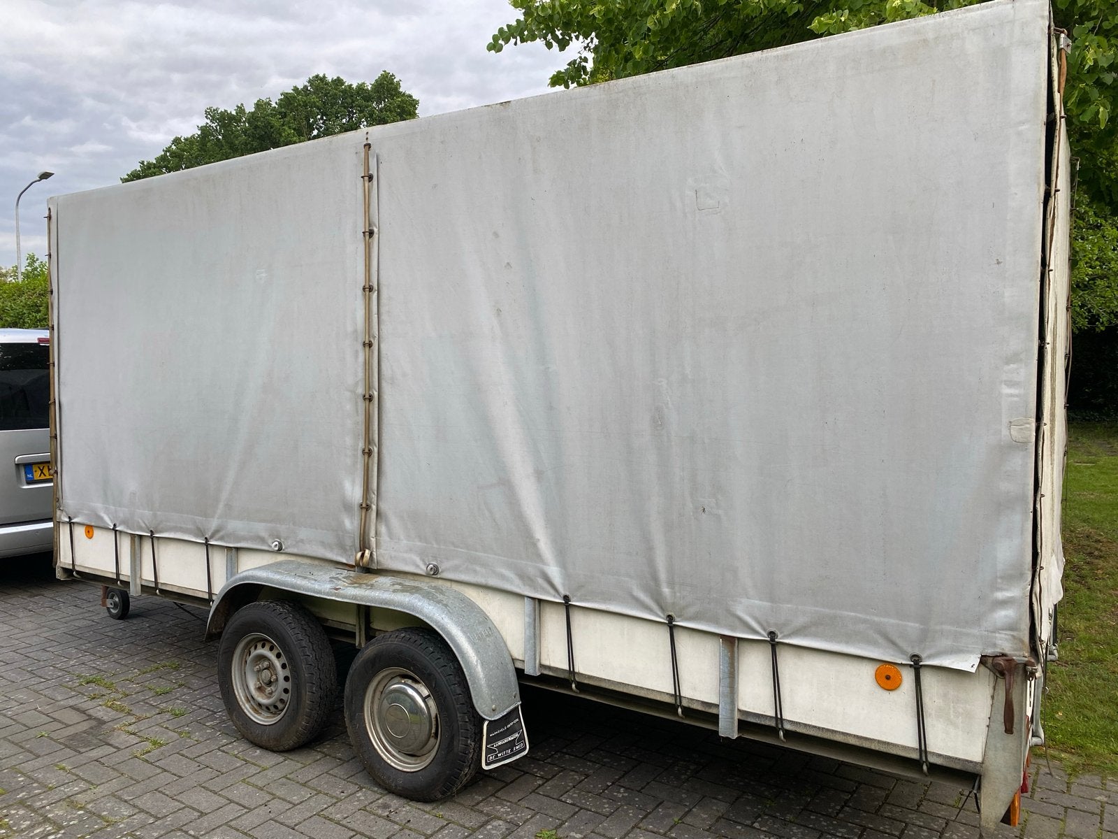 Enorme 4,5m Hapert Tandemasser Huifaanhanger, Auto diversen, Ophalen, Gebruikt
