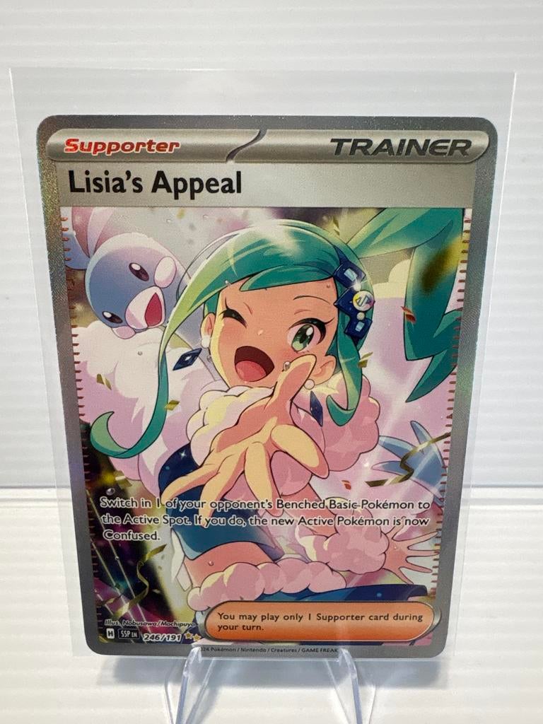 Lisia's Appeal 246/191 Surging Sparks Pokémon Kaart NM, Ophalen of Verzenden, Zo goed als nieuw, Losse kaart