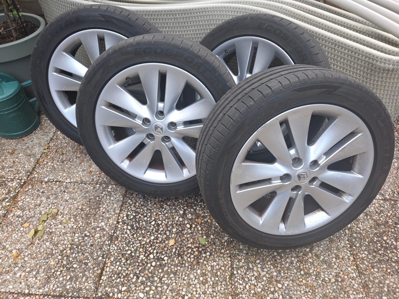 2 sets Renault Espace 4 pleiades velgen. zomer en winter., Ophalen, 18 inch, Gebruikt, 255 mm