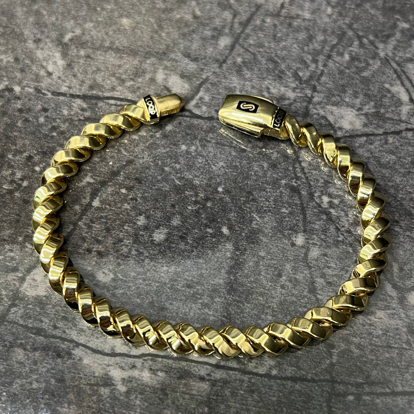 18k gouden armband nieuw monaco chain, Ophalen of Verzenden, Nieuw, Goud