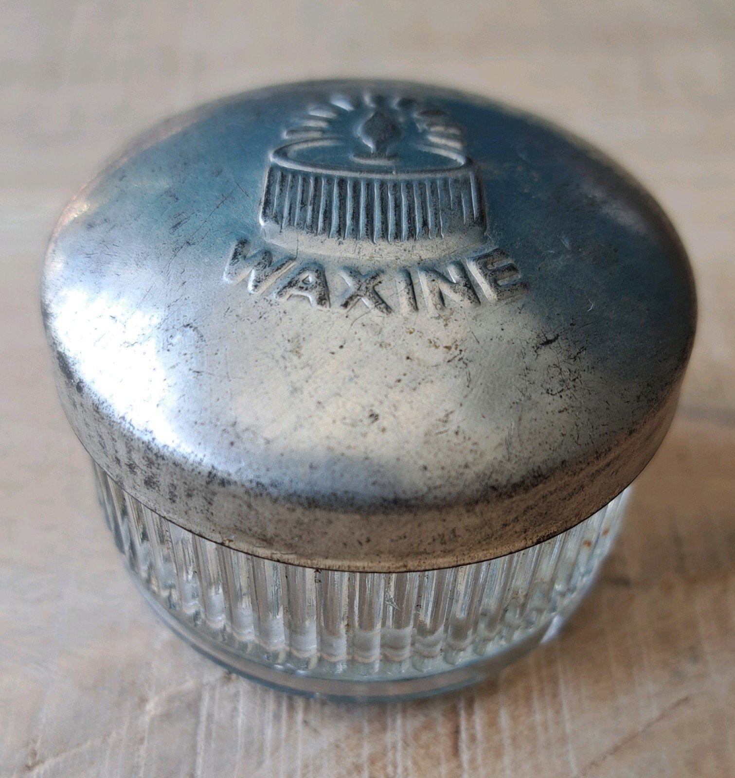 Vintage Waxine theelichtje houder met deksel, Antiek en Kunst, Ophalen of Verzenden