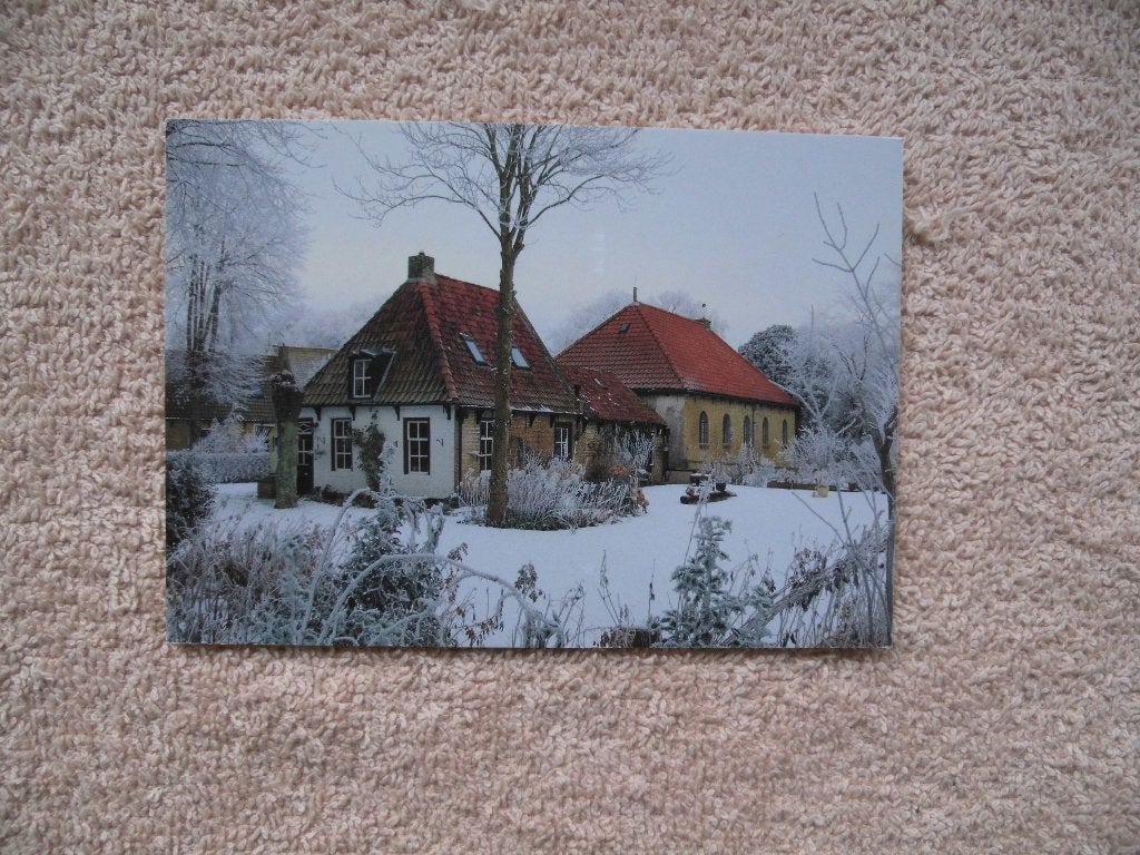 Huize Menno te Nes, Ameland in wintertooi. Menisten kerkje, Ophalen of Verzenden, 1980 tot heden, Waddeneilanden