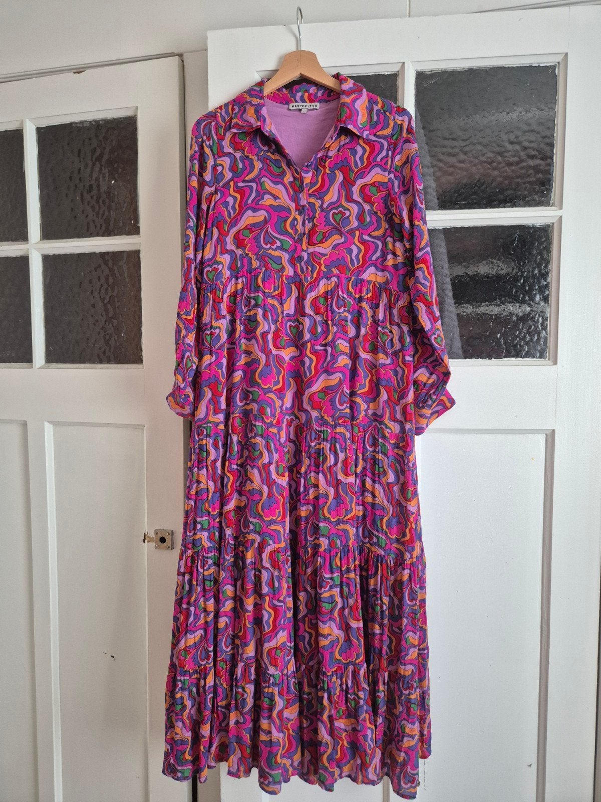 Harper & Yve maxi jurk met print, Meerkleurig, Ophalen of Verzenden, Zo goed als nieuw, Onder de knie