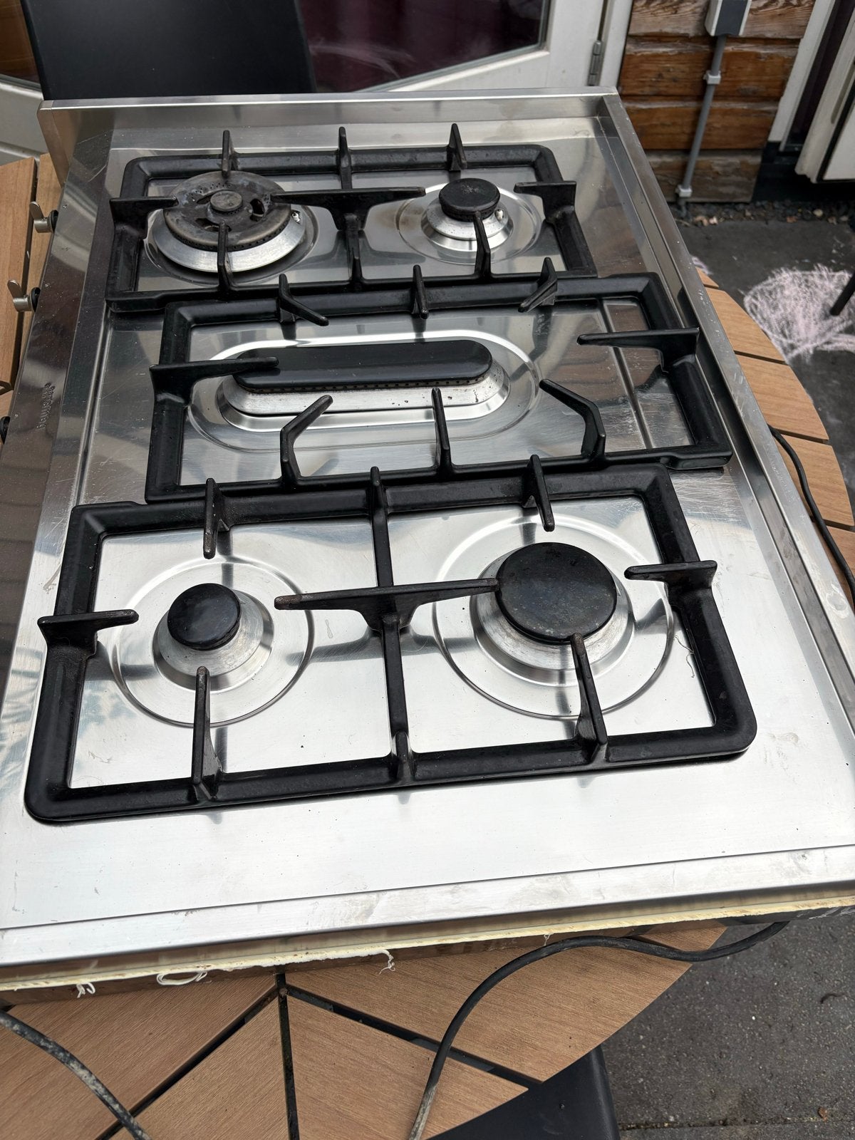 Smeg 5-pits gaskookplaat - RVS, Ophalen, Gebruikt, Inbouw, Gas