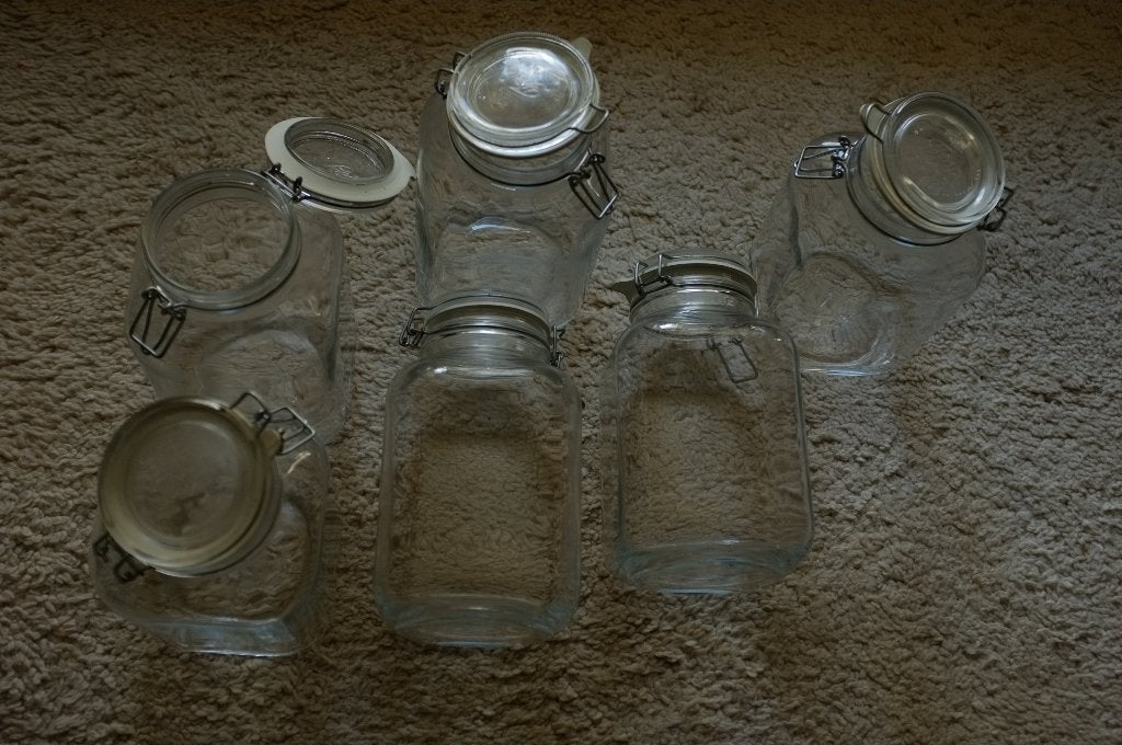 6x weckpot inhoud 3 liter ~ Rotterdam, Huis en Inrichting, Ophalen, Glas, Zo goed als nieuw, Voorraadpot