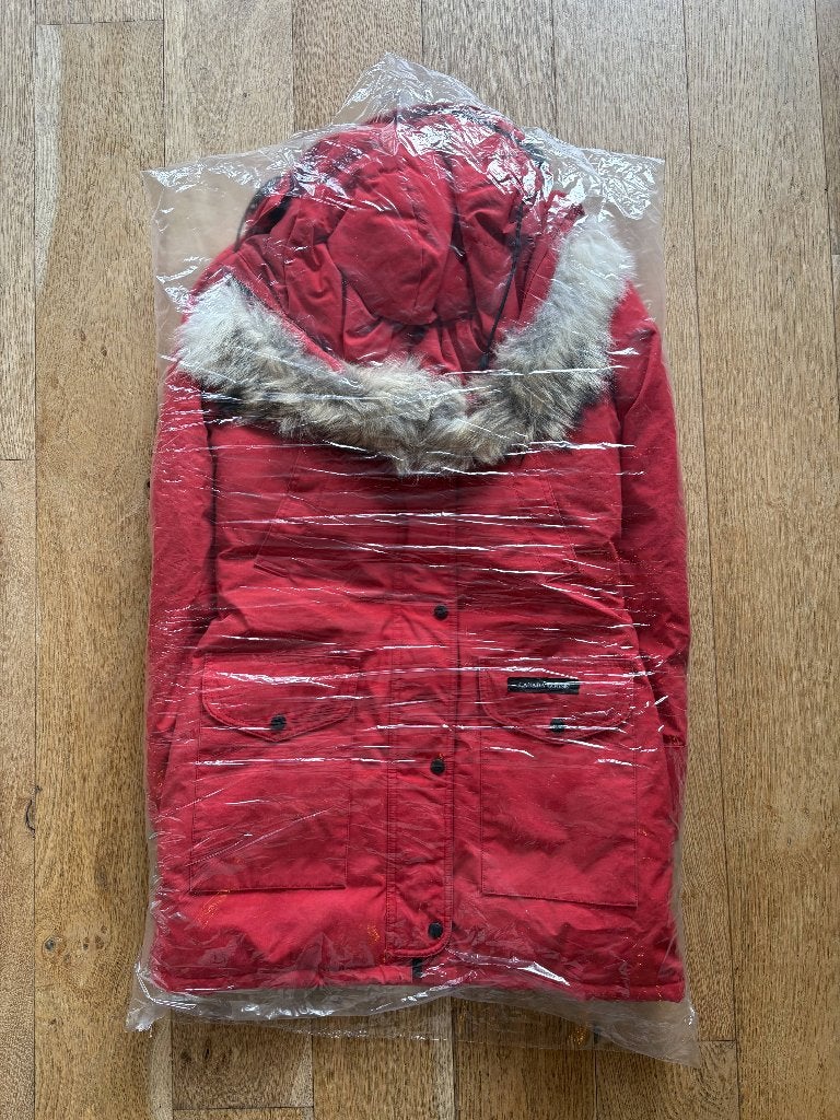 Canada Goose Red Vintage Downfill Jacket, Canada Goose, Ophalen of Verzenden, Maat 36 (S), Gedragen