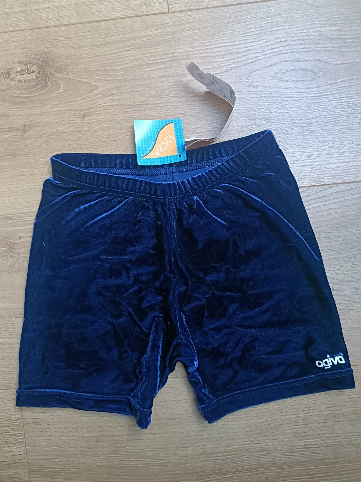 Agiva 3776 Turnbroek Velours Blauw - Nieuw, Sport en Fitness, Turnen, Blauw, Turnbroekje, Nieuw, Kindermaat 122 t/m 140
