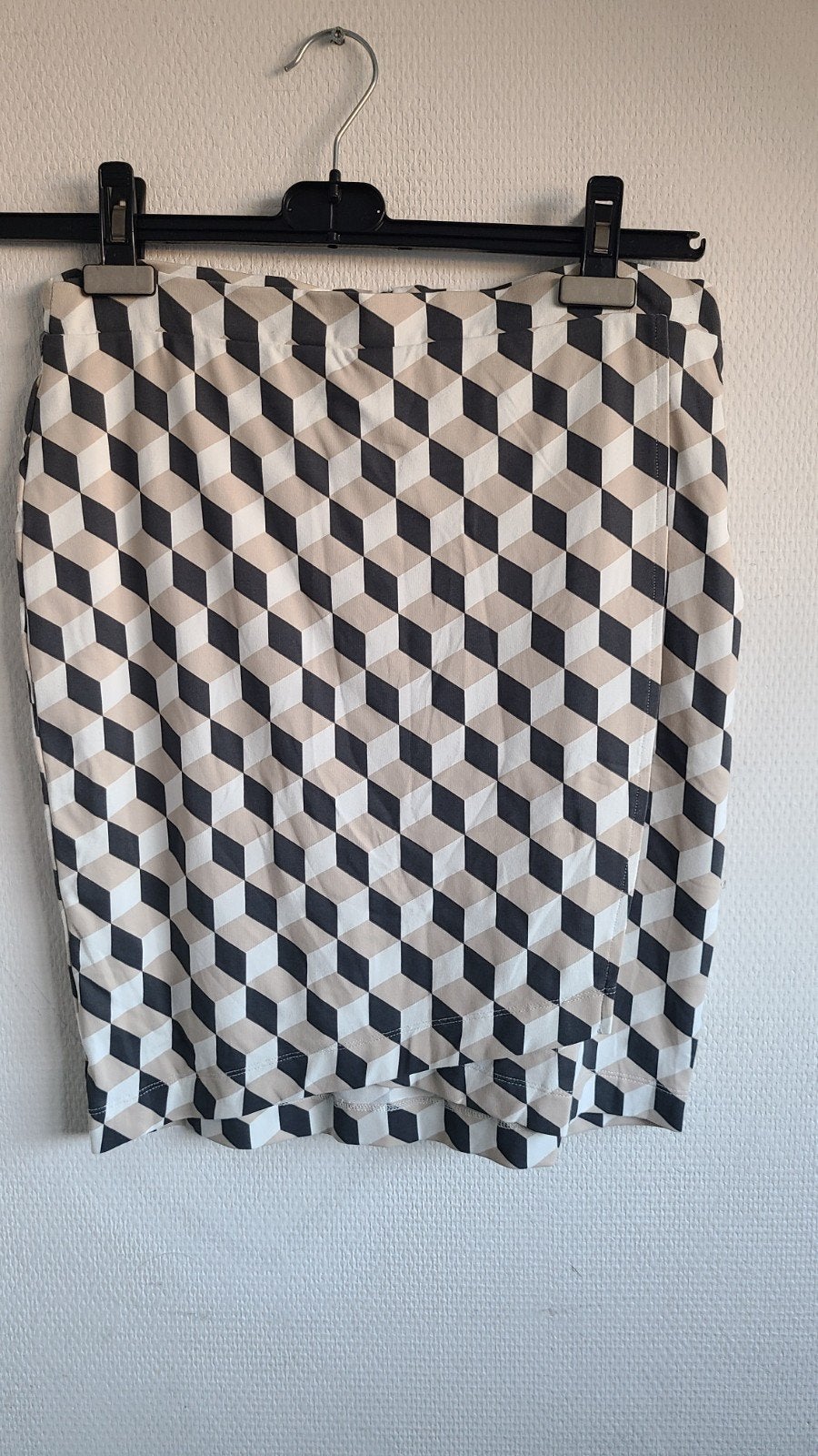 Lynde rok met geometrisch patroon - Maat 36 (S), Kleding | Dames, Beige, Ophalen of Verzenden, Lynde, Maat 36 (S)
