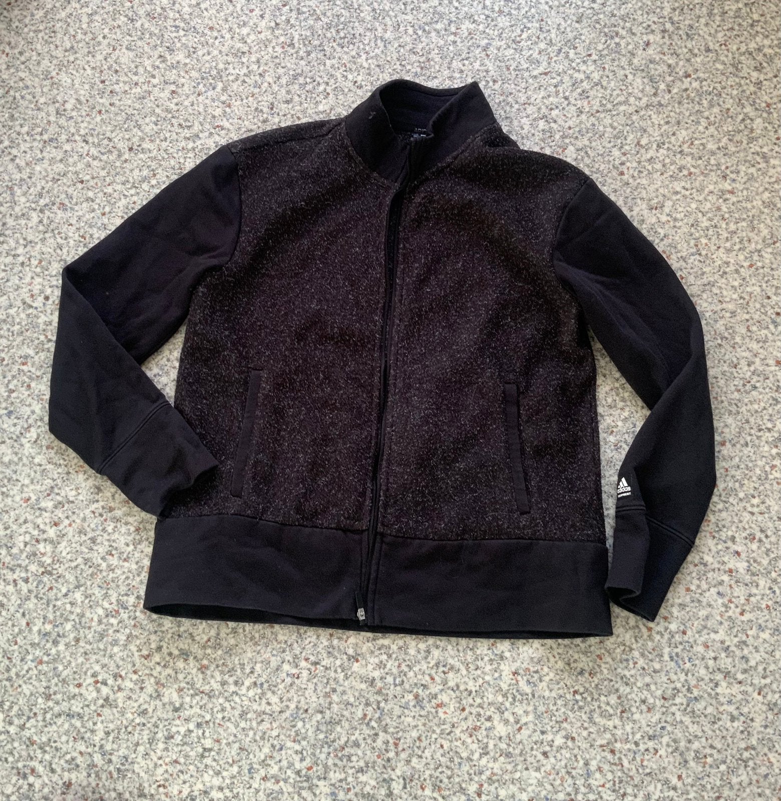 Adidas zwart fleece vest mt M, Kleding | Dames, Ophalen of Verzenden, Zo goed als nieuw, Maat 38/40 (M), Zwart