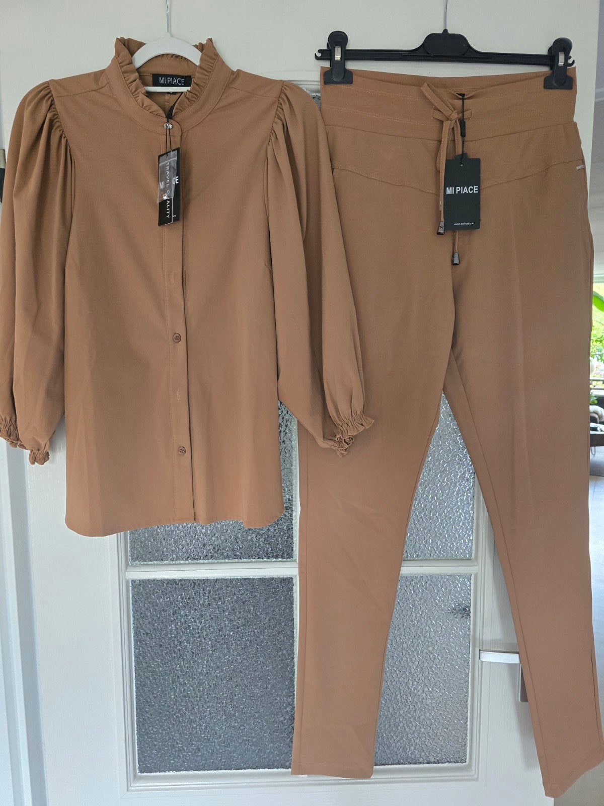 nieuw mi piace blouse mocca S, Ophalen of Verzenden, Nieuw, Blauw