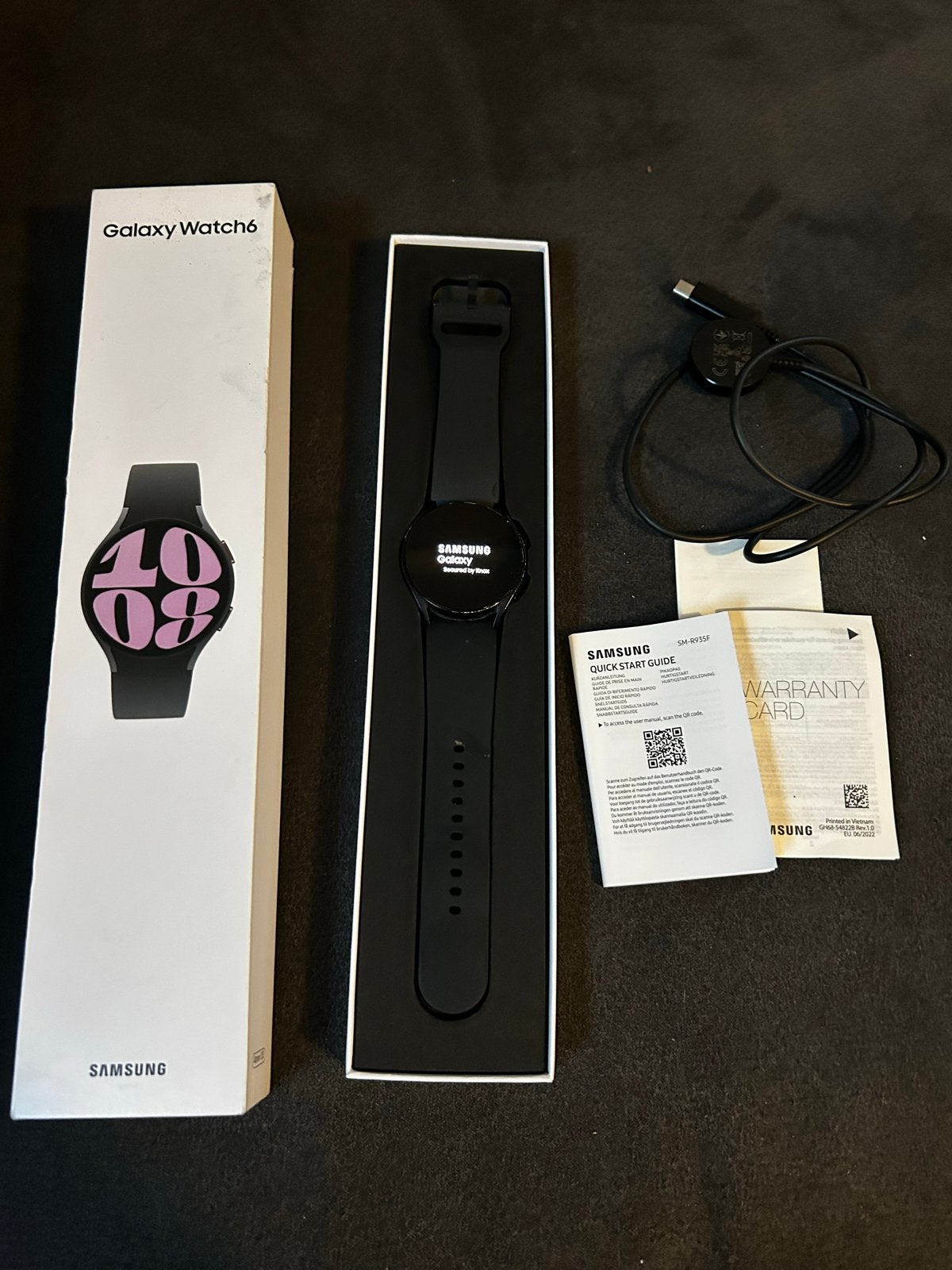 Samsung Galaxy Watch 6 Zwart, Zwart, Ophalen of Verzenden, Waterdicht, Android