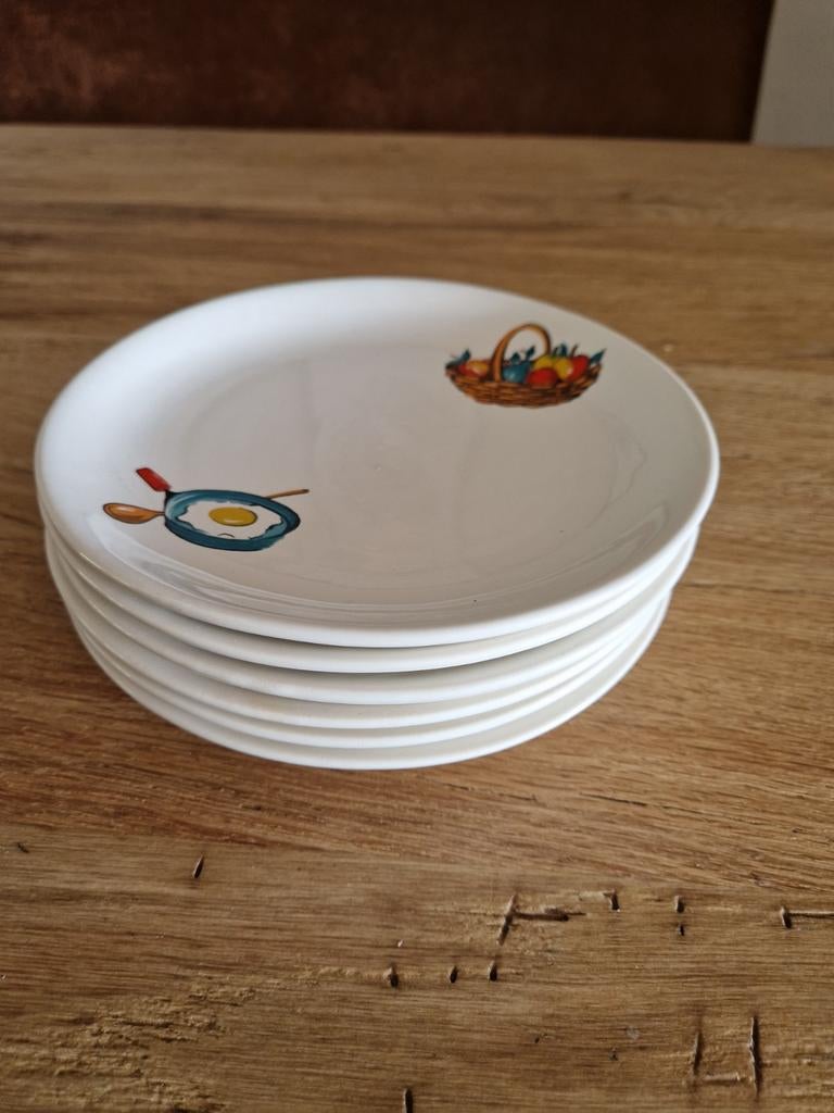 6 Villeroy & Boch bordjes jaren '70 - Zeer mooi, Ophalen of Verzenden