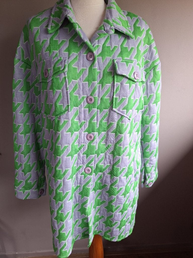Nieuw kleurrijk gewatteerd stretch jasje, maat L/XL, Kleding | Dames, Ophalen of Verzenden, Nieuw, Maat 42/44 (L), Jasje