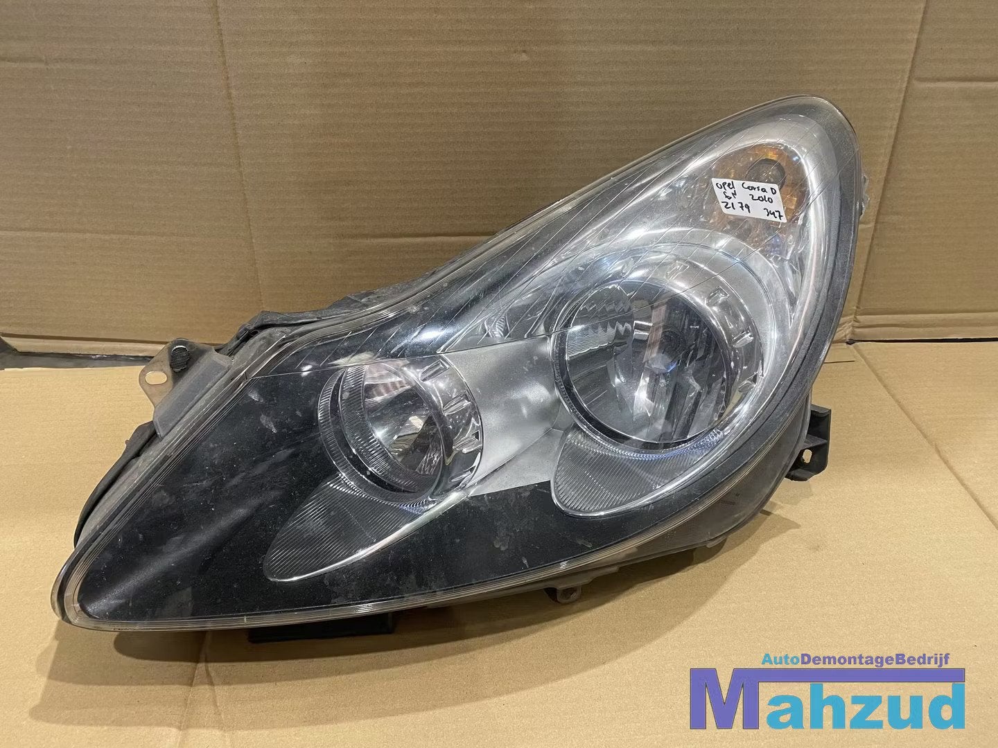 OPEL CORSA D Links koplamp LEFT headlight UK ENGELS, Auto-onderdelen, Verlichting, Gebruikt, Opel Automobile GmbH, Ophalen of Verzenden