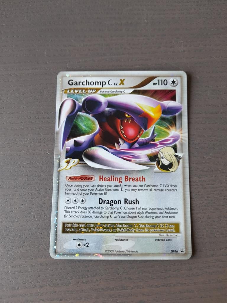 2009 promo dp46 garchomp lv.x, Ophalen of Verzenden, Gebruikt, Losse kaart, Foil