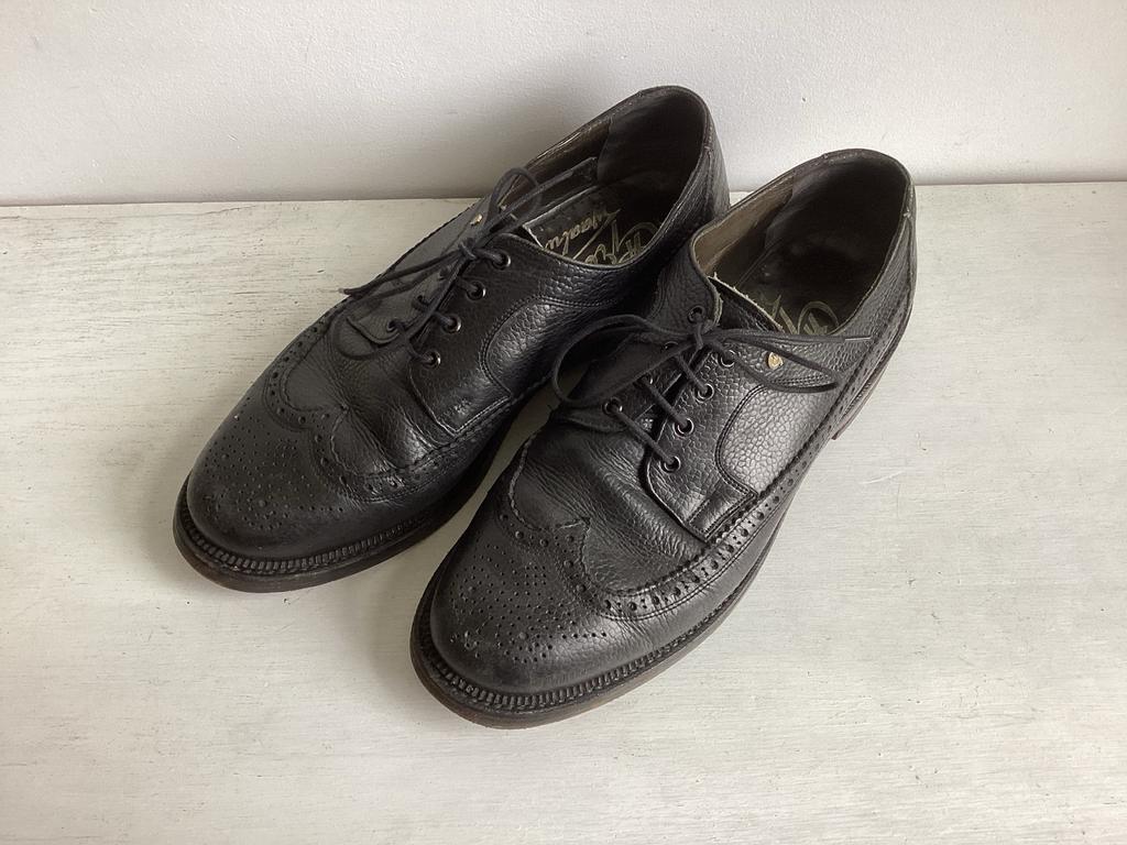 Zwarte leren veterschoenen van Greve, maat 9,5 / 44, Ophalen of Verzenden, Gedragen, Zwart, Veterschoenen