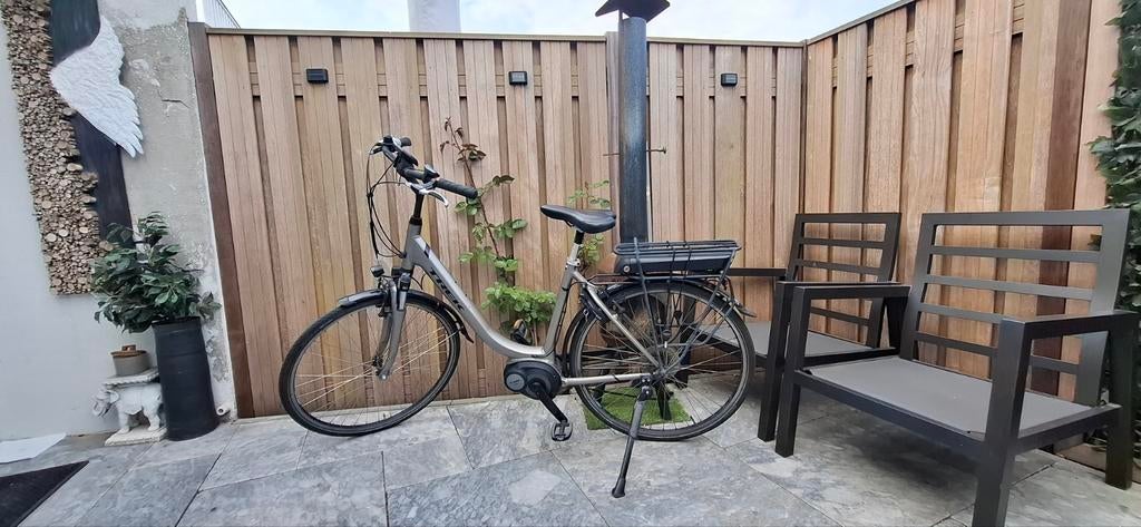 Trek, elektrische damesfiets met Bosch middenmotor, Gebruikt, Velgrem, Versnellingen, 50 tot 53 cm