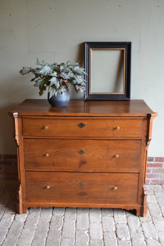 Prachtige antieke eiken houten ladekast, dressoir, commode., Antiek en Kunst, Verzenden