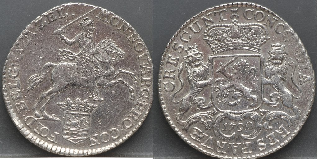 1/2 Zilveren Rijder (Dukaton) 1790 – Zeeland, Vóór koninkrijk, Verzenden, Zilver, Overige waardes