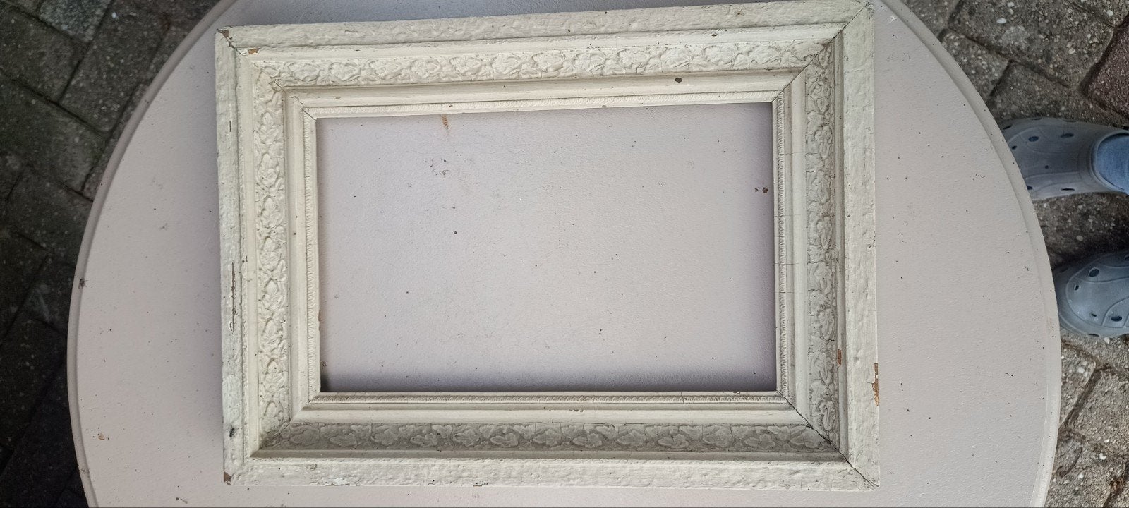 Antieke fotolijst 23,5 x 37 cm binnenmaat, Huis en Inrichting, Woonaccessoires | Lijsten, Gebruikt, Met sierrand, Ophalen of Verzenden