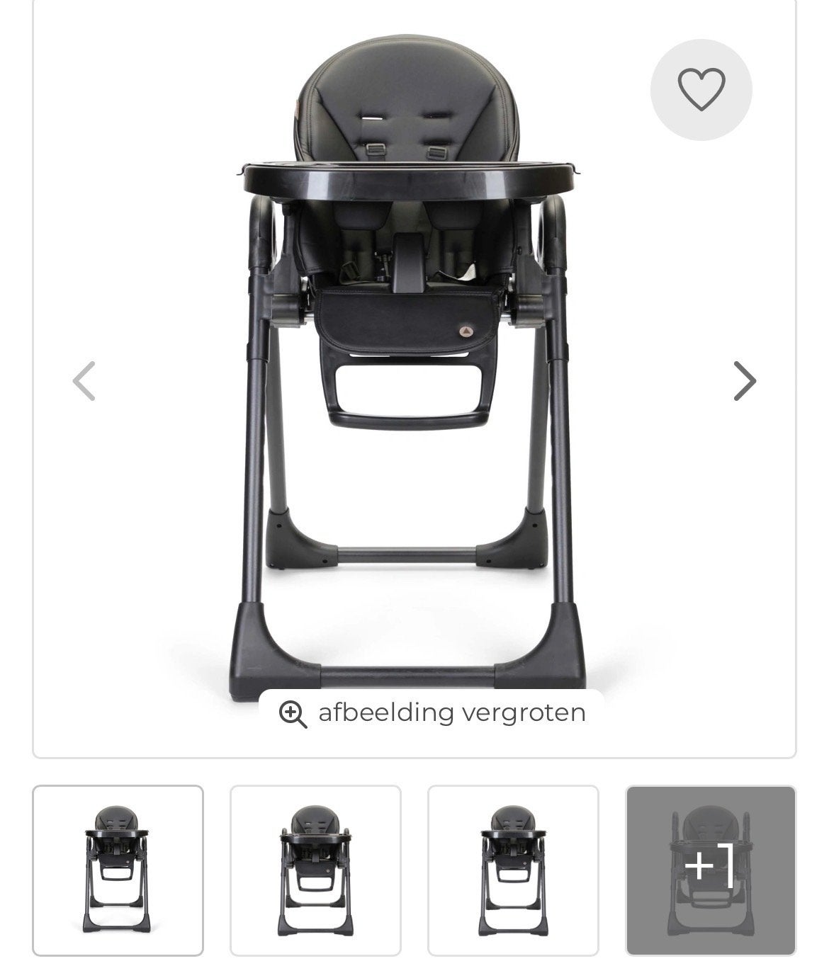 Kinderstoel Topmark Robin Black, Ophalen, Gebruikt, Meegroeistoel, Afneembaar eetblad